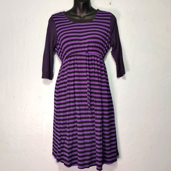 Three Seasons Maternity Dresses & Skirts - Three Seasons Maternity Purple and Black Dress Small